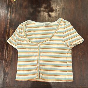 Urban Outfitters Multicolored striped crop
